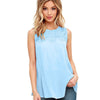 Fashion Chiffon Blouse Women Solid Lace Sleeveless Shirt Blouse Casual Tank Tops Vest Regatas Feminina