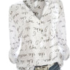 Fashion Chiffon Tops Women Plus Size 5XL V-Neck Button Long Sleeve Letter Blouse Pullover Tops Shirt Vintage Hot shirts 2022