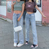 Classic Y2K Baggy Jeans Women High Waist Loose Straight Leg Pants Summer Light Wash Casual Blue Streetwear Mom Trousers