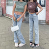 Classic Y2K Baggy Jeans Women High Waist Loose Straight Leg Pants Summer Light Wash Casual Blue Streetwear Mom Trousers