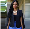 Cloak Cape Blazer Women Coat White Black Lapel Split Long Sleeve Pockets Solid Casual Suit Jacket Workwear