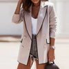 College Style Blazer Coat Autumn Long Sleeve Ladies Casual Suit Jacket Women Elegant Lapel Double-breasted Outwear Tops