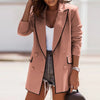 College Style Blazer Coat Autumn Long Sleeve Ladies Casual Suit Jacket Women Elegant Lapel Double-breasted Outwear Tops