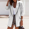College Style Blazer Coat Autumn Long Sleeve Ladies Casual Suit Jacket Women Elegant Lapel Double-breasted Outwear Tops