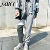 College Style Four-Bar Color Matching Cardigan Suit Casual Loose Thin Section Comfortable Knitted Sweater Foot Pants