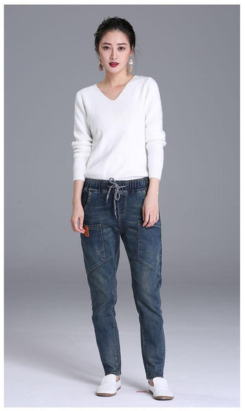 Fashion Denim Classic High Waist Jeans Women Vintage Mom Style Pencil Jeans High Quality Denim Pants 4 Season Denim Pantalones
