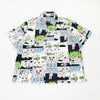 Design Women Summer Blouse Short Sleeve Turn-down Collar Cartoon Pig Graffiti Ladies Loose Shirt Tops