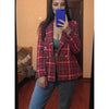 Double Breasted Plaid Blazers and Jackets Work Office Lady Autumn Women Suit Slim Business Female Blazer Coat Talever