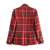 Double Breasted Plaid Blazers and Jackets Work Office Lady Autumn Women Suit Slim Business Female Blazer Coat Talever