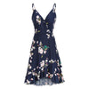 Dresses For Women 2022 Robe Femme Printed Waist Waist Large Swing V Neck Dress Vestidos De Mujer Casual Summer Dress