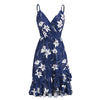 Dresses For Women 2022 Robe Femme Printed Waist Waist Large Swing V Neck Dress Vestidos De Mujer Casual Summer Dress