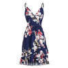Dresses For Women 2022 Robe Femme Printed Waist Waist Large Swing V Neck Dress Vestidos De Mujer Casual Summer Dress