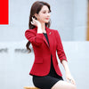 Elegant Autumn Blazer Long Sleeve Women Work Office Slim Design Chic Solid Color Elegant Single Button Coat 2023