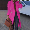 Elegant Blazers Long Coat Single Breasted Pocket Slim Outerwear Autumn Winter Women Solid Casual Lapel Commuter Blazer