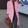 Elegant Blazers Long Coat Single Breasted Pocket Slim Outerwear Autumn Winter Women Solid Casual Lapel Commuter Blazer