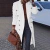 Elegant Blazers Long Coat Single Breasted Pocket Slim Outerwear Autumn Winter Women Solid Casual Lapel Commuter Blazer
