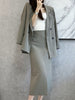 Elegant Casual Women Two Pieces Set Loose Blazer Jackets High Waist Skirts Suit Female Formal Business Outfits Cloth New