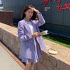 Elegant Skirt Suits Women Double Breasted Blazer Suit Jacket + Slim Pleated Mini Skirts 2 Pieces Office Lady Casual Set