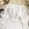 Elegant Slash Neck Puff Sleeve Blouse Women Patchwork Sexy See Through  Chiffon Blouse 3D Flower Shirts Korean Tops