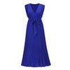 Elegant Women Dress Sleeveless V neck Long Summer Dress Sexy Pleat Party Dress Female Chiffon Maxi Green Dress With Belt