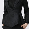 Embroidery Floral Women Blazers Black High Waist Slim Short Suit 2022 Autumn Office Ladies Elegant Work Wear Blazer
