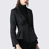 Embroidery Floral Women Blazers Black High Waist Slim Short Suit 2022 Autumn Office Ladies Elegant Work Wear Blazer