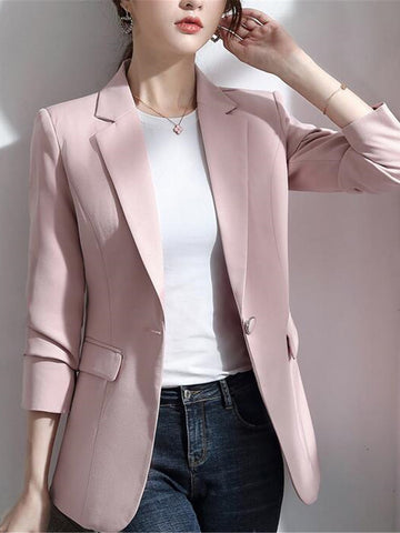 Fall Women Blazer Korean Casual Slim Blazers Jackets Work Coat Outerwear Autumn Winter Female Jacket Office Lady