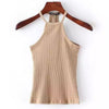 Fashion Fit Sexy Women Tank Tops Casual Camis For Ladies Camisole Summer Sleeveless Cropped Elastic Tops Off Shoulder Tube Knit