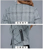 Gray Plaid Suit Female 2022 Autumn Women's Blazer Long Sleeve Single Button Short Spring Slim Lady Suits Outerwear