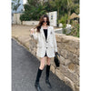 Green Oversized Ladies Blazer Retro Pocket Office Ladies Jacket Women Korean Style Elegant Ladies Blazer
