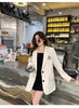 Green Oversized Ladies Blazer Retro Pocket Office Ladies Jacket Women Korean Style Elegant Ladies Blazer