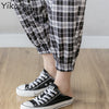 Harajuku Plaid Pants For Women Trousers 2022 Streetwear Woman Harem Pants Autumn Ladies Casual Pants Drawstring Joggers