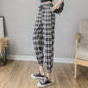 Harajuku Plaid Pants For Women Trousers 2022 Streetwear Woman Harem Pants Autumn Ladies Casual Pants Drawstring Joggers