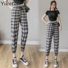 Harajuku Plaid Pants For Women Trousers 2022 Streetwear Woman Harem Pants Autumn Ladies Casual Pants Drawstring Joggers