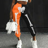 Harem Women's Pants Print High Waist Side Pockets Slimming Casual Party Women's Trousers Streetwear Halloween Costumes