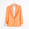 Fashion Jacket Blazer Women Suit Foldable Long Sleeves Lapel Coat Lined With Striped Single Button Vogue Blazers Jackets XS-XLZA