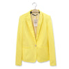 Fashion Jacket Blazer Women Suit Foldable Long Sleeves Lapel Coat Lined With Striped Single Button Vogue Blazers Jackets XS-XLZA