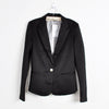 Fashion Jacket Blazer Women Suit Foldable Long Sleeves Lapel Coat Lined With Striped Single Button Vogue Blazers Jackets XS-XLZA