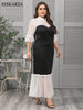 Lace Patchwork Indie Folk Maxi Dress for Women Elegant Stand Collar Half Sleeve Evening Party Clothes Fall 2022 New