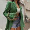 Ladies Blazer Long Sleeve 2023 Autumn Womem Lapel Candy Color Cardigan Jacket Casual Streetwear