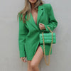 Ladies Blazer Long Sleeve 2023 Autumn Womem Lapel Candy Color Cardigan Jacket Casual Streetwear