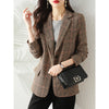 Ladies Casual Blazer Women Grey Jacket Long Sleeve Work Business Office Spring Fall Wear Female Clothes