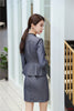 Ladies Grey Blazer Women Business Suits with Skirt and Jacket Sets Work Wear Office Uniform Styles