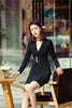 Ladies Irregular White Blazer Women Business Suits with Skirt and Jacket Sets Work Wear Uniforms OL Styles