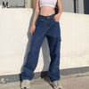 Loose Jeans Casual Work Pants Women Hip Hop Jeans Women Cotton Trousers Big Pockets Women 2022 Denim Pants Cargo Pants