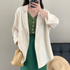 Loose Sweet Classic Solid Color Double-breasted Long Sleeve Casual Chiffon Blazers Women Girl Sun-proof Outwear Jackets