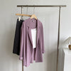 Loose Sweet Classic Solid Color Double-breasted Long Sleeve Casual Chiffon Blazers Women Girl Sun-proof Outwear Jackets