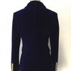 Women Velvet Blazer Classic Double Breasted Notched Collar Office Ladies Formal Female Long Sleeve Coats S-XL