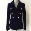 Women Velvet Blazer Classic Double Breasted Notched Collar Office Ladies Formal Female Long Sleeve Coats S-XL