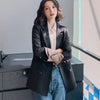 Women's Black Suit Jacket Long Sleeve Top Office Women Korean Jacket  Designer Basic New